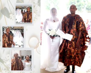 Ayomide and her Father walking down the aisle 